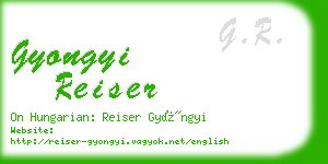 gyongyi reiser business card